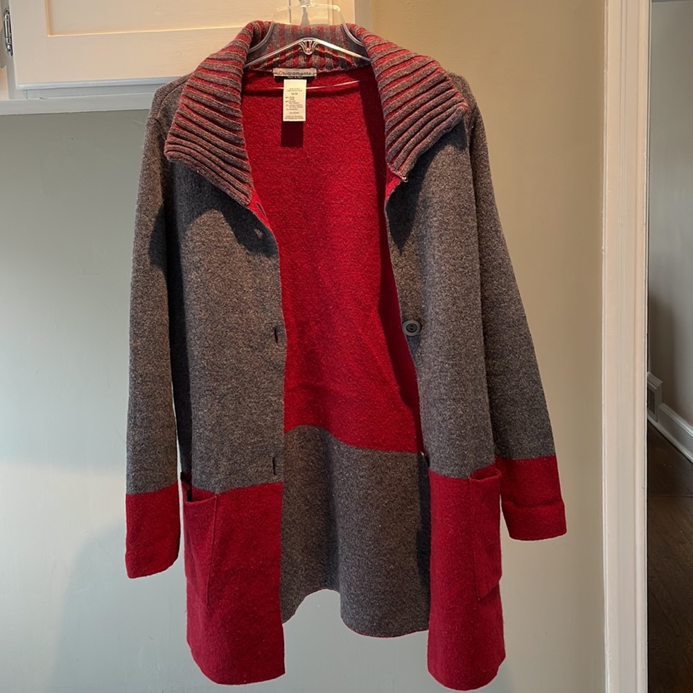 Chiaramente, Made in Italy Wool Blend Sweater Coat